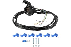 MECA24 Faisceau Attelage Remorque - Prise 7 plots 12V Femelle - Pré Câblé 2m - Fils 7x0.5mm² - pour Remorques et Machines agricoles