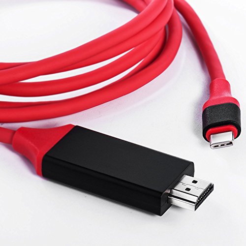USB Type C auf HDMI Kabel Adapter, Cooliker 1.8m USB 3.1 Type C Stecker (Thunderbolt 3 kompatibel) zu 4K HDMI Stecker Kabel für 2016 MacBook Pro, Samsung Galaxy S8/S8 Plus, 2015/2016 MacBook, ChromeBook Pixel und Mehr - 2