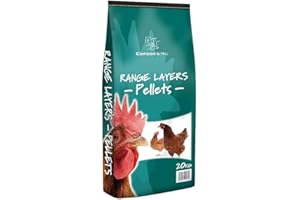 Copdock Mill Range Chicken Feed Layers Pellets 20kg – Chicken Food for Hens and Laying Poultry, Ducks, Geese, Bantams – 100% Natural Chicken Pellets With PEEDEE Pets sticker