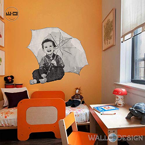 Walldesign Pencil Sketch Photo Gift Wall Sticker - Engrave Your Photos On The Wall - Creative Birthday / Anniversary Gift