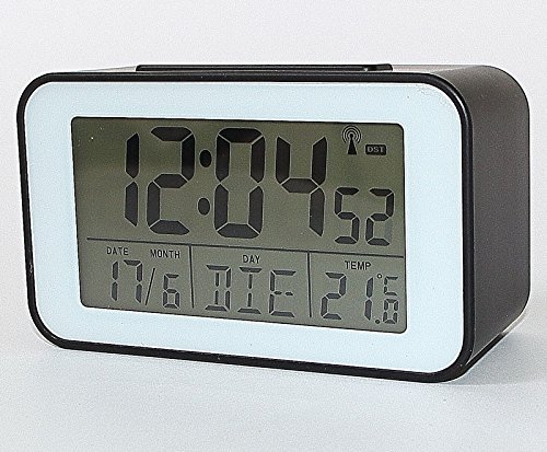 Funkuhr mit Thermometer Funkwecker wecker (sn4491) in schwarz - 9