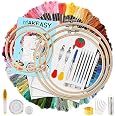 Kit De Broderie Débutant - 50 Couleurs De Fil, Cercles En Bambou, Aiguilles - 9