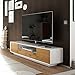 Produktbild Pharao24 TV Unterschrank in Weiß mit Eiche furniert 170 cm breit
