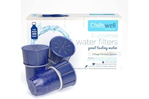 BAYLOLA Chillswell Universal Longlife Water Filters 3 Pack (6 Months Supply), BPA Free, Activated Carbon Filter Cartridges Fits Coopers Brita Classic, Sainsburys, Boots, Aldi & Wilko Water Jugs