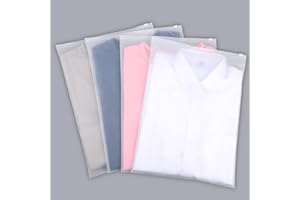 Svaldo Bolsas Almacenaje Ropa Viaje, 50 Piezas 30 * 40cm Bolsas Zip Ropa, Organizador de Maleta, Bolsa Transparente Esmeriladas para Documentos, Juguetes (Sin Orificios de Ventilación)