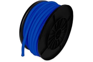 Corda elastica Blu 25 m - Qualità PRO TECPLAST 9SW - Cavo per teloni con diametro 9 mm