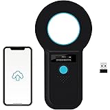 Smoostart Bluetooth Lettore Microchip Cani, Lettore Microchip per Animali FDX-B/EMID Cani/Domestici/suini con 128 Dati di arc