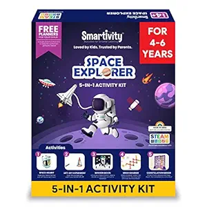 Smartivity Space Explorer Activity Kit for 4 to 6 Years Kids | 5 in 1 Fun Activities Kit for Boys & Girls | Perfect Gift Toys / Games for Girls & Boys age 4,5,6 Years | Designed with Child Development Specialists for Learning & Development for Age 4,5,6 | Made in India By IIT Alumni