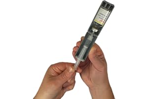 T1me Vial Syringe Support for Omnipod users, Insulin transfer device for Type 1 Type 2 diabetes, Bottle Protector Case, Vial Holder (grey)