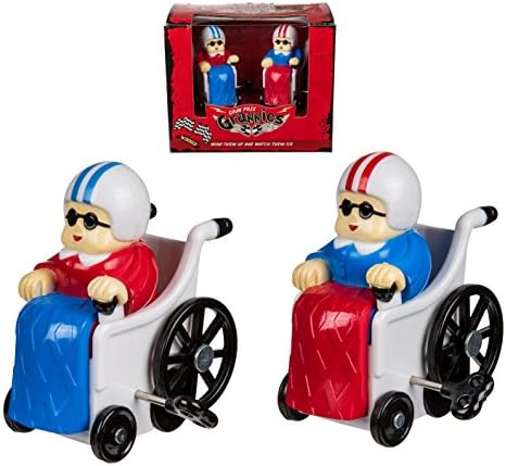 Novelty Wind Up Grand Prix Grannies Toy - Office Toys