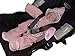 Emboidered Velour Cosy Pramsuit Snowsuit Footmuff Cosytoes with Hat size 0-3m, 3-6m, 6-9m (3-6m/68cm, Pink)