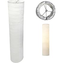 Paralume In Carta Stile Nordico 95 Cm – Pieghevole, Diffusione Luce Morbida E Calda, Per Lampada Da Terra E Soggiorno