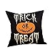 Produktbild VEMOW Heißer Halloween Party Dekoration Kissenbezüge Leinen Sofa Kürbis Geister Kissenbezug Home Decor 18"x18" (Mehrfarbig E, 18"x18" (Approx 45cm*45cm))