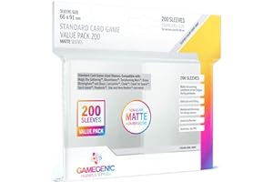 Gamegenic Standard Card Game Value Pack 200, Fundas para Cartas 66x91 mm