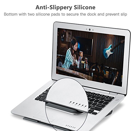 Cookey Laptop/PC Ständer Aluminium Ständer Unterstützt zu 9-17in Laptop / Tablet / Handys für Macbook Air Macbook Pro iPad Pro Surface Pro, PC Laptop Notebook und Handys (Silber) - 4