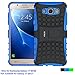 Produktbild Samsung Galaxy J7 2016 Hülle , Galaxy J7 2016 Case , Fetrim Silikon TPU plastik Schlank Schutzhülle Handyhülle Stoßfest Schutz Etui handy Doppelstruktur fall Harte Rüstung cover schale für Samsung Galaxy J7 2016 mit Ständer - Blau