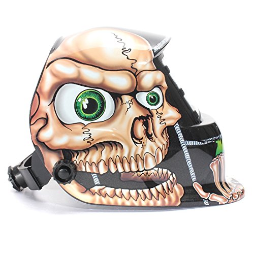 Solar Schweissmaske – TOOGOO(R) Automatik Solar Schweisshelm Schweissschirm Solar Schweissmaske Skull - 3