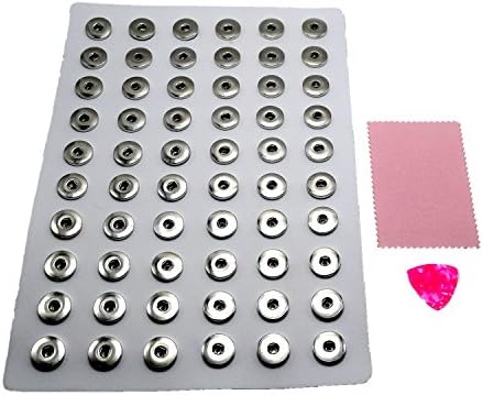 Augfis Snaps Jewelry PU Display for Regular Sized White (Big Button)