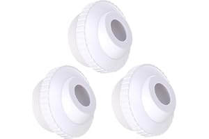 SHANKAM 3 Pcs Schwimmbad Düse, Einströmdüse Pool, Pool Rücklaufdüse, Pool Einlaufdüse Verstellbar, Rücklaufdüse mit Schwenkbarem Kopf, Weiß Pool Zubehör