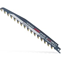 Jissta Lot De 2 Lames Scie Sabre Carbure S1243HM 305 Mm - Pour Brique, Parpaing, Béton Cellulaire, Bois, Métal - Compatible Parkside, Makita, Bosch