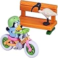 Bluey's Bicycle Playset; Official 2.5-3 inch Collectable Bluey Action Figure Including Bluey's Bike, Helmet, Bench and Bin Chicken Accessories