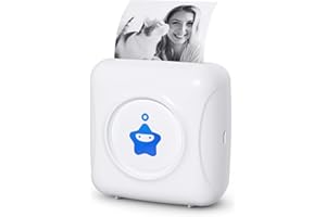 Cornesty Mini Thermal Printer, Portable Thermal Printer Compatible, Suitable for the paper of 57mm*30mm, small and lightweight Desktop Label Printer USB Rechargeable, Wide range of uses