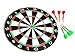 Produktbild Dart-Scheibe-Board Dartboard Dartscheibe Dartspiel 36,5cm doppelseitig mit 6 Darts
