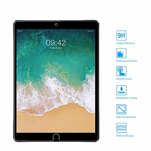 EasyAcc iPad Pro 10.5 Schutzfolie, Klar Anti-Kratz 9H Hardness Glas Folie Panzerfolie Displayschutz – iPad Pro 10.5 Gehärtetem Glas - 2