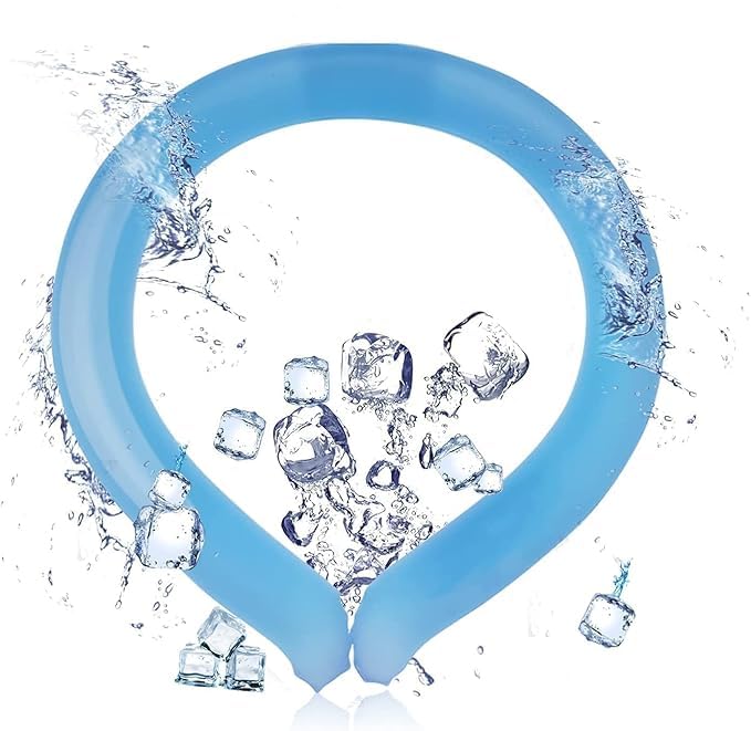 TILAK VENTURE Neck Cooling Ring, Neck Cooling Tube, Cooling Starts Below 15°C (59°F), Reusable Neck Cooler, Neck Cooling Tube for Summer Outdoor Indoor Cooling and Heat Dissipation (Blue)