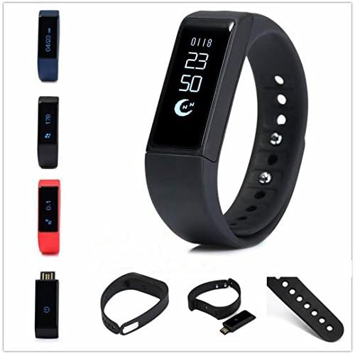 Fitness Tracker Pedometer Activity Tracker ES Traders® Smart Bracelet With Step Counter, Calorie Counter, Sleep Monitor, Distance, Sport Watch Bluetooth 4.0 Sport Wristband Sport Tracker Smart Band Alarm Touch Screen (Black)