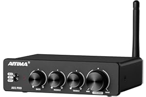 AIYIMA A01PRO wzmacniacz audio Bluetooth 5.1 100 Wx2 Mini HiFi, 2.0-kanałowy wzmacniacz klasy D TPA3116 stereo z regulacją wysokości basów i średnim tonem