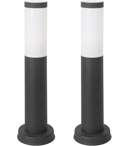 Trio Leuchten Hoosic 524060142: Foco De Pared Para Exterior Con Diseño Moderno Y Protección IP44 (Antracita Y Blanco)