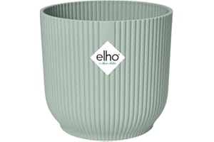 Elho Vibes Fold Rond 14 - Pot De Fleurs pour Intérieur - Ø 14.1 x H 12.9 cm - Vert/Vert Sorbet
