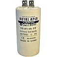 Royal Apex 2 Pin PVC Round Capacitor for Motor Compressor etc | CE EN60252 (2 PIN 50MFD (50µF))