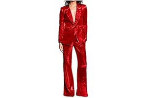 BOTONG Abito da donna con paillettes di moda con un pulsante 2 pezzi di nozze smoking blazer pantaloni prom party outfit