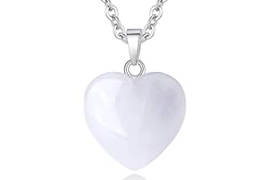 ‎XIANNVXI XIANNVXI Kristalle Bergkristall Kette Liebe Herz Bergkristall Anhänger Halskette Damen Silber Heilung Kristall Heilstein Edelsteine Reiki Schmuck Valentinstag Geschenke