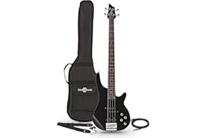 Gear4music Chicago Electric Bajo 4 String Full Size Black