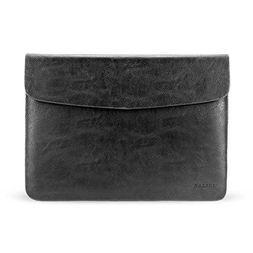 KALIDI Einfache Umschlagart 13.3 Zoll Laptop Leder Schutzhülle Tasche mit Magnetverschluss für MacBook Air 13.3 Zoll/Macbook Pro Retina 13.3 Zoll(Ohne Hardware) schwarz