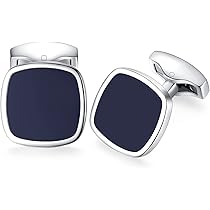 Gemelli Da Camicia In Argento Per Uomo - 2 Pezzi, Design Classico Senza Denti, 17 Mm - Foto 5