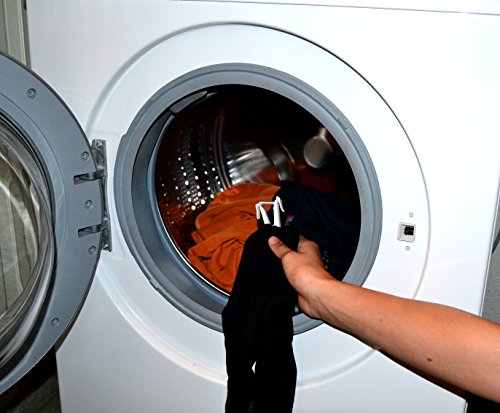 SocFix / 12 Stk. Sockenclips, Sockenklammern (je 3 Stk. rot / weiß / gelb / blau) - 4