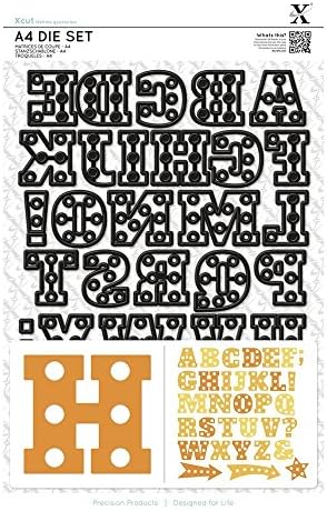 XCUT 34-Piece A4 Marquee Alphabet Die Set