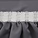 Deconovo Super Soft Solid Thermal Insulated Ready Made Pencil Pleat Blackout Curtains Drak Grey for Bedroom with 2 Tiebacks 140x175cm 2 Panels