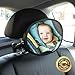 Back Seat Baby Car Mirror | #1 Stability | 1 Minute easy installation | 2016 Bracket Design | large black shatterproof | fix to rear headrest bar | multiple adjustability wide angle view