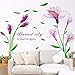 Produktbild Lxtmgzgf Abnehmbare Lila Blume Fantasie Wandaufkleber Tv Sofa Hintergrund Schlafzimmer Wandaufkleber Steuern Dekor Wohnzimmer Aufkleber 60 * 90 Cm