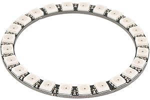 LECXIN Anneau de lampe LED, 1pc 24 bits WS2812 5050 RGB Anneau de lampe LED Lampe avec pilotes Composants électroniques Kit assorti 5050 Anneau LED