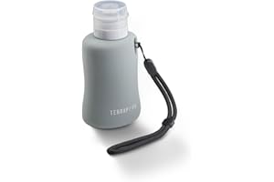 TERRAPOPA Botella Pipi Perros Silicona 150ml. Botella de Agua para Perros con tapón antigoteo y fácil de Transportar. Accesorios para Perros (Gris)