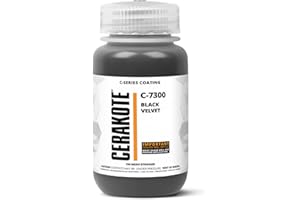 CERAKOTE® (Revêtement Air Cure série C - Notre technologie céramique combine performance avec couleur sur tous les métaux, polymères, plus (velours noir C-7300, pinte de 473,6 g)
