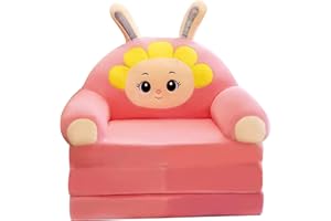 CORLIDEA Sofá cama sin esponja de relleno para niños, sofá plegable de felpa, sillón reclinable 2 en 1, sofá infantil plegable, lindo sofá perezoso de dibujos animados, sofá cama plegable para niños (D-1,