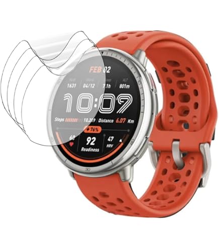 Schutzfolie Für Amazfit Active 2 44mm – 4 Stück Panzerglas, PMMA/TPU Komposit, HD Transparent & Kratzfest | 3D Curved Displayschutz