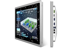 SunKol 15-Zoll-Industrie-Embedded-Panel-PC, 10-Punkt-kapazitiver Industrie-Touchscreen-Panel-Computer, 2xUSB3.0,HDMI,2xRS232,2xLAN (i3-3217U, 4GB RAM 64GB SSD)